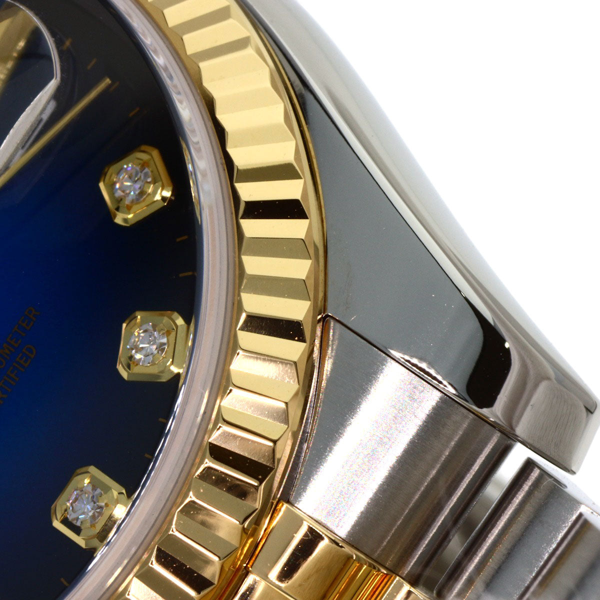 ROLEX Datejust 10P Diamond Blue Gradation Watches 116233G Stainless Steel/SSxK18YG mens