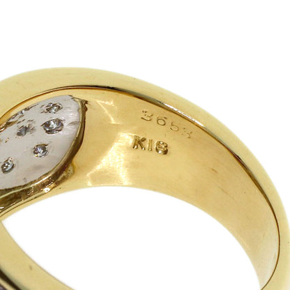 3.653ct Pink Sapphire Diamond Ring K18 Yellow Gold PT900 15.3g　Ladies