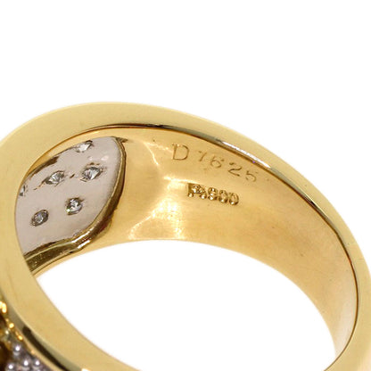 3.653ct Pink Sapphire Diamond Ring K18 Yellow Gold PT900 15.3g　Ladies