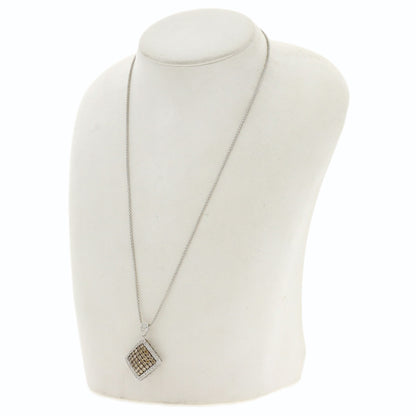 1.82ct Brown Diamond Necklace K18 White Gold 9.3g　Ladies
