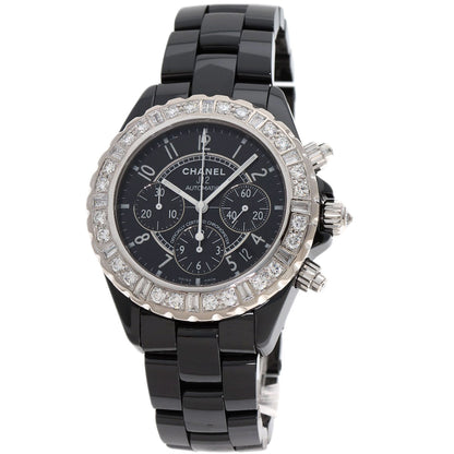 CHANEL J12 16.1" Chronograph Large Diamond Limited Edition of 25 Pieces Watches H1178 Ceramic/Ceramic mens