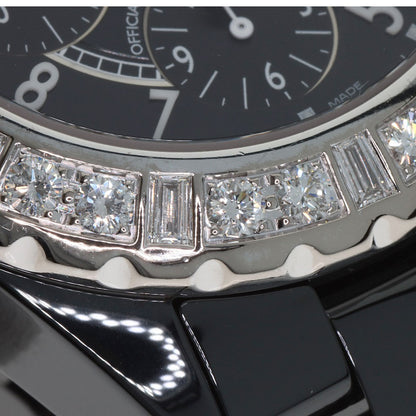 CHANEL J12 16.1" Chronograph Large Diamond Limited Edition of 25 Pieces Watches H1178 Ceramic/Ceramic mens