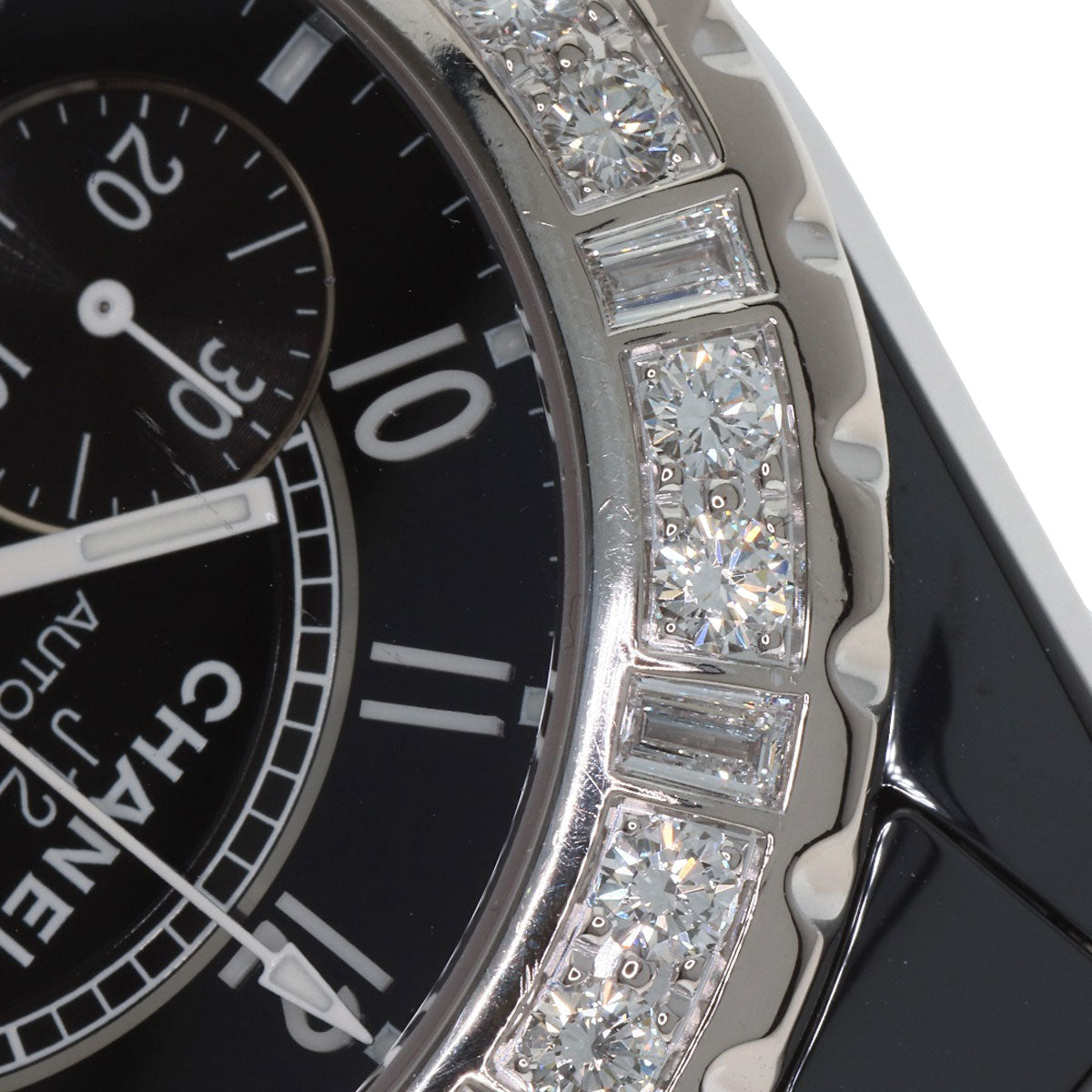 CHANEL J12 16.1" Chronograph Large Diamond Limited Edition of 25 Pieces Watches H1178 Ceramic/Ceramic mens