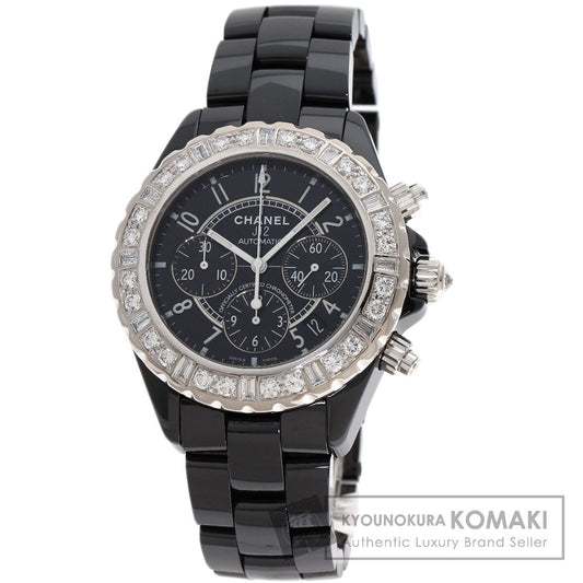 CHANEL J12 16.1" Chronograph Large Diamond Limited Edition of 25 Pieces Watches H1178 Ceramic/Ceramic mens