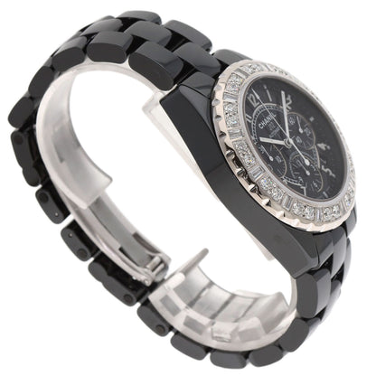 CHANEL J12 16.1" Chronograph Large Diamond Limited Edition of 25 Pieces Watches H1178 Ceramic/Ceramic mens