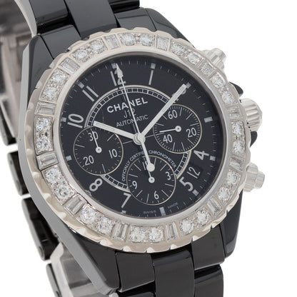 CHANEL J12 16.1" Chronograph Large Diamond Limited Edition of 25 Pieces Watches H1178 Ceramic/Ceramic mens