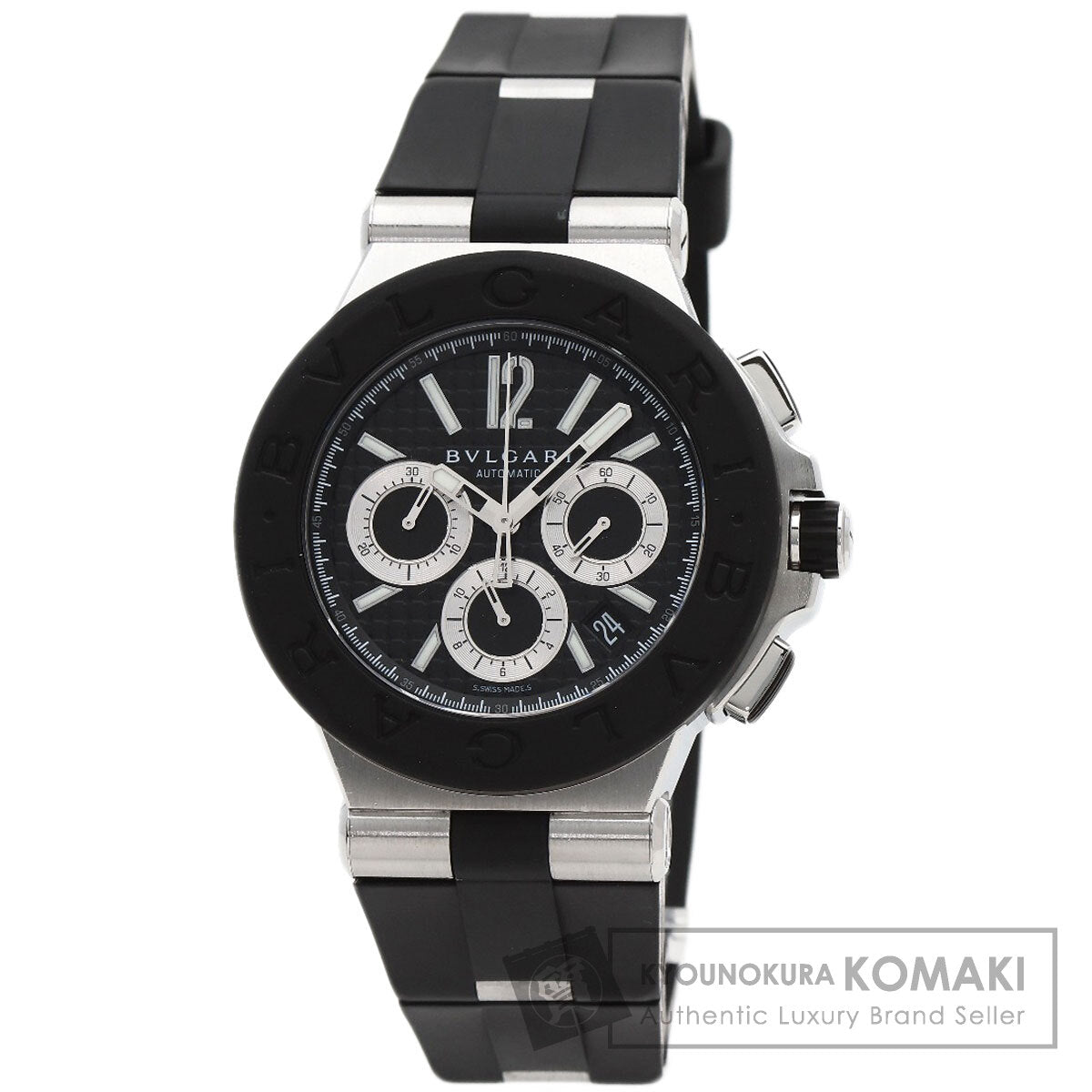 BVLGARI Diagono Chronograph Watches DG42SVCH Stainless Steel/Rubber mens