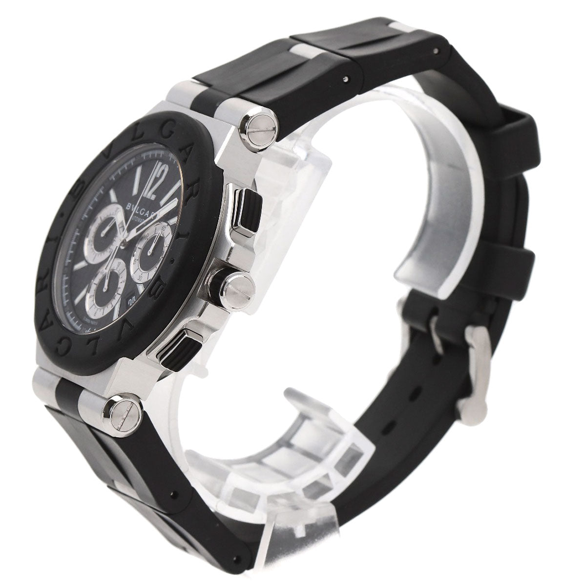 BVLGARI Diagono Chronograph Watches DG42SVCH Stainless Steel/Rubber mens