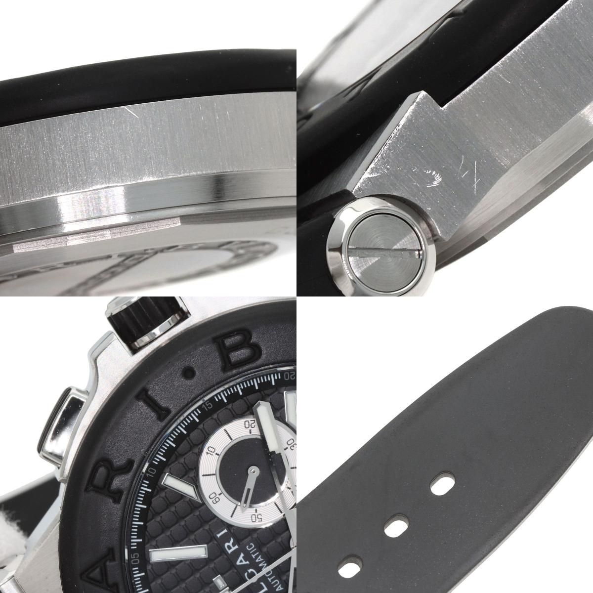 BVLGARI Diagono Chronograph Watches DG42SVCH Stainless Steel/Rubber mens