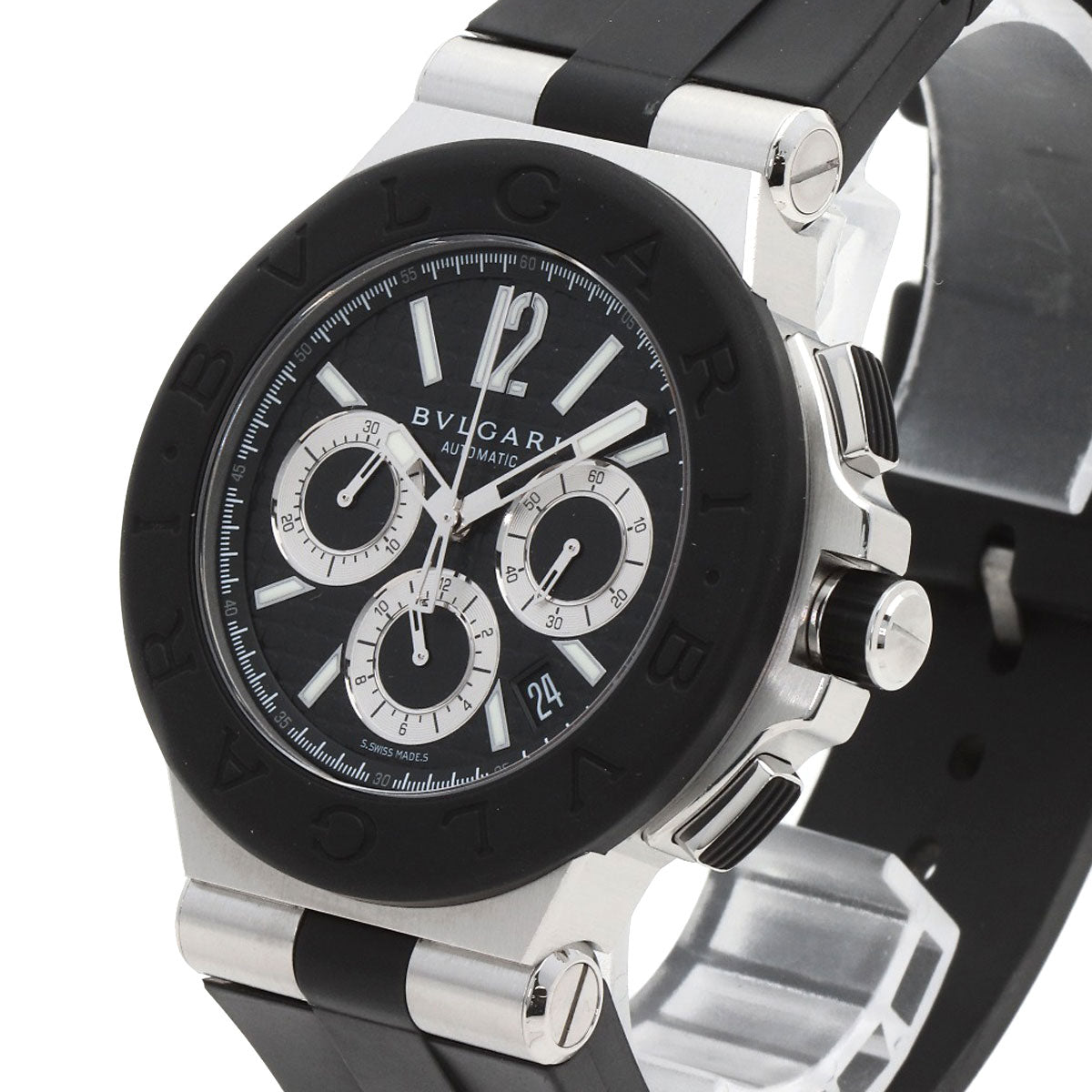 BVLGARI Diagono Chronograph Watches DG42SVCH Stainless Steel/Rubber mens