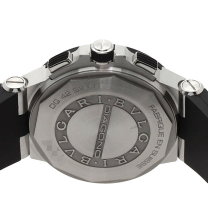 BVLGARI Diagono Chronograph Watches DG42SVCH Stainless Steel/Rubber mens