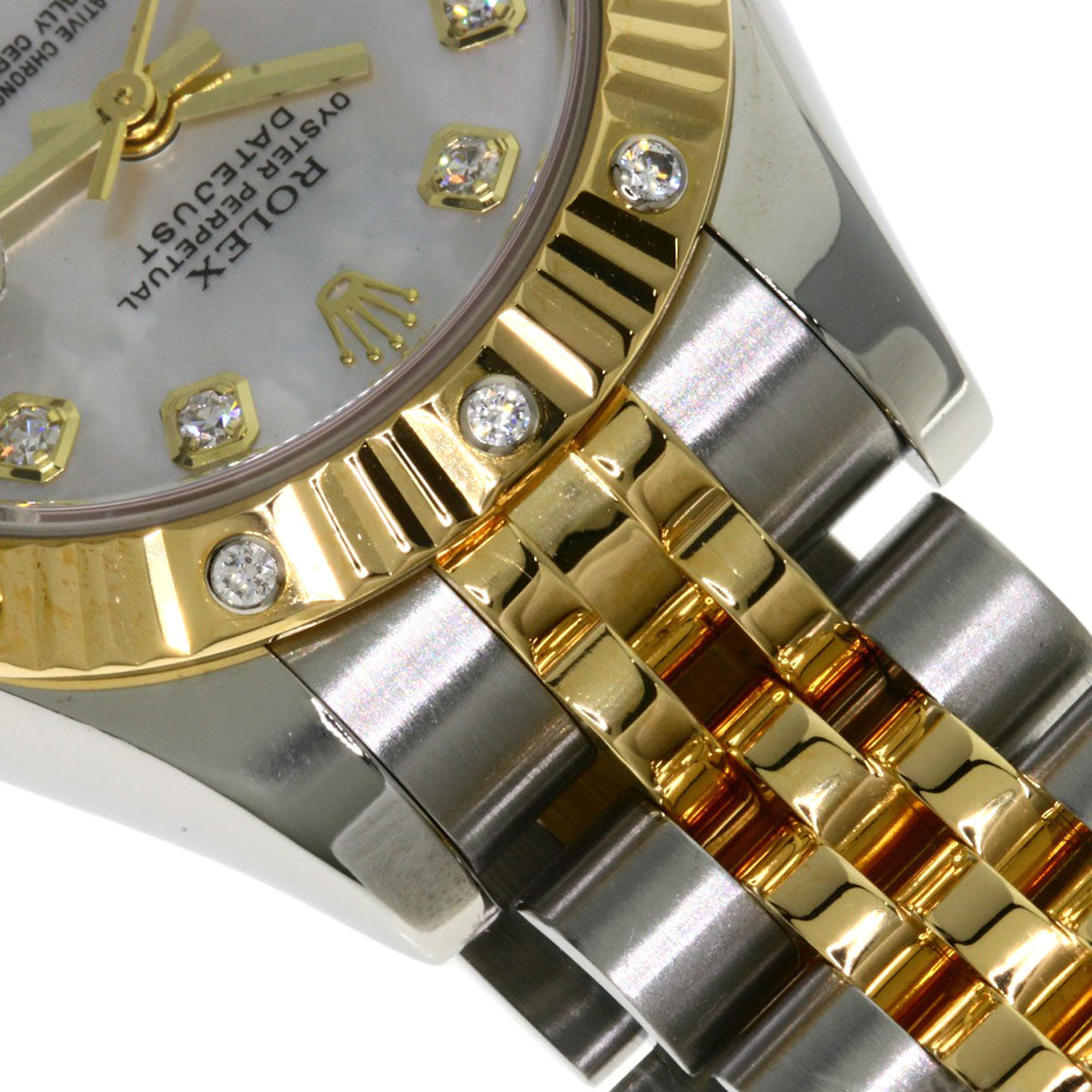 ROLEX DATEJUST 10P BezelDiamond Watches 179313NG Stainless Steel/SSxK18YG Ladies