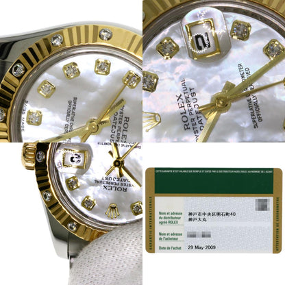 ROLEX DATEJUST 10P BezelDiamond Watches 179313NG Stainless Steel/SSxK18YG Ladies