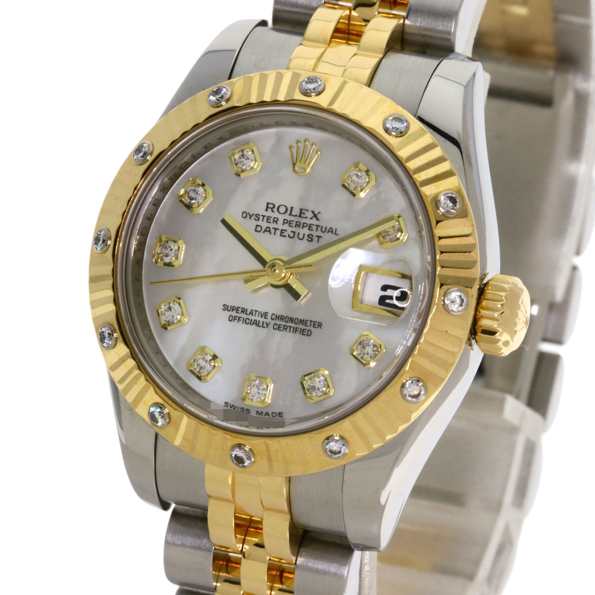ROLEX DATEJUST 10P BezelDiamond Watches 179313NG Stainless Steel/SSxK18YG Ladies