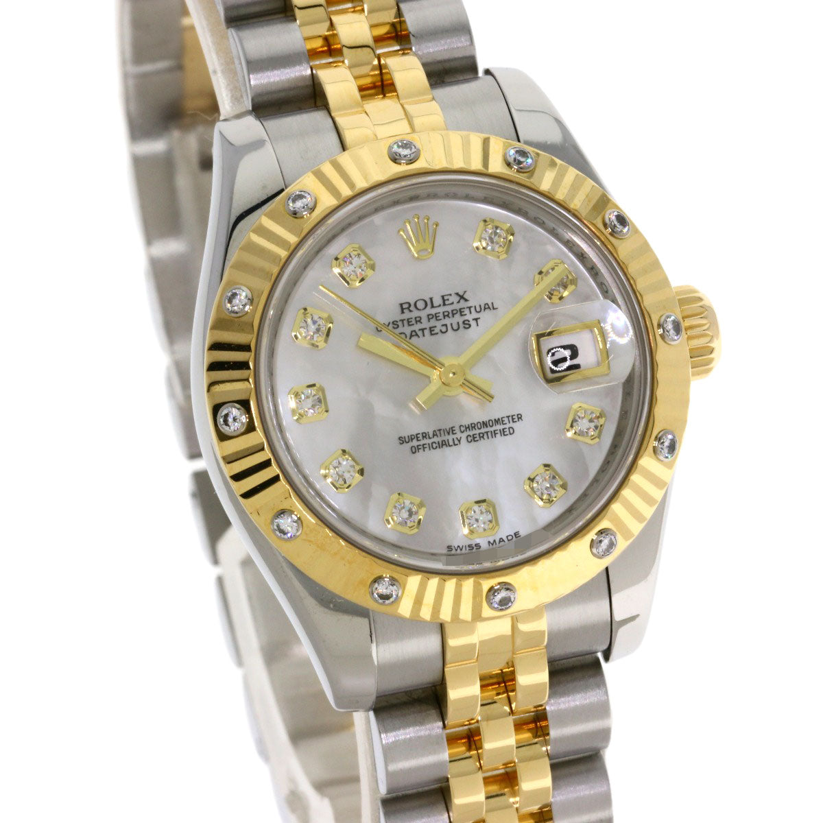ROLEX DATEJUST 10P BezelDiamond Watches 179313NG Stainless Steel/SSxK18YG Ladies