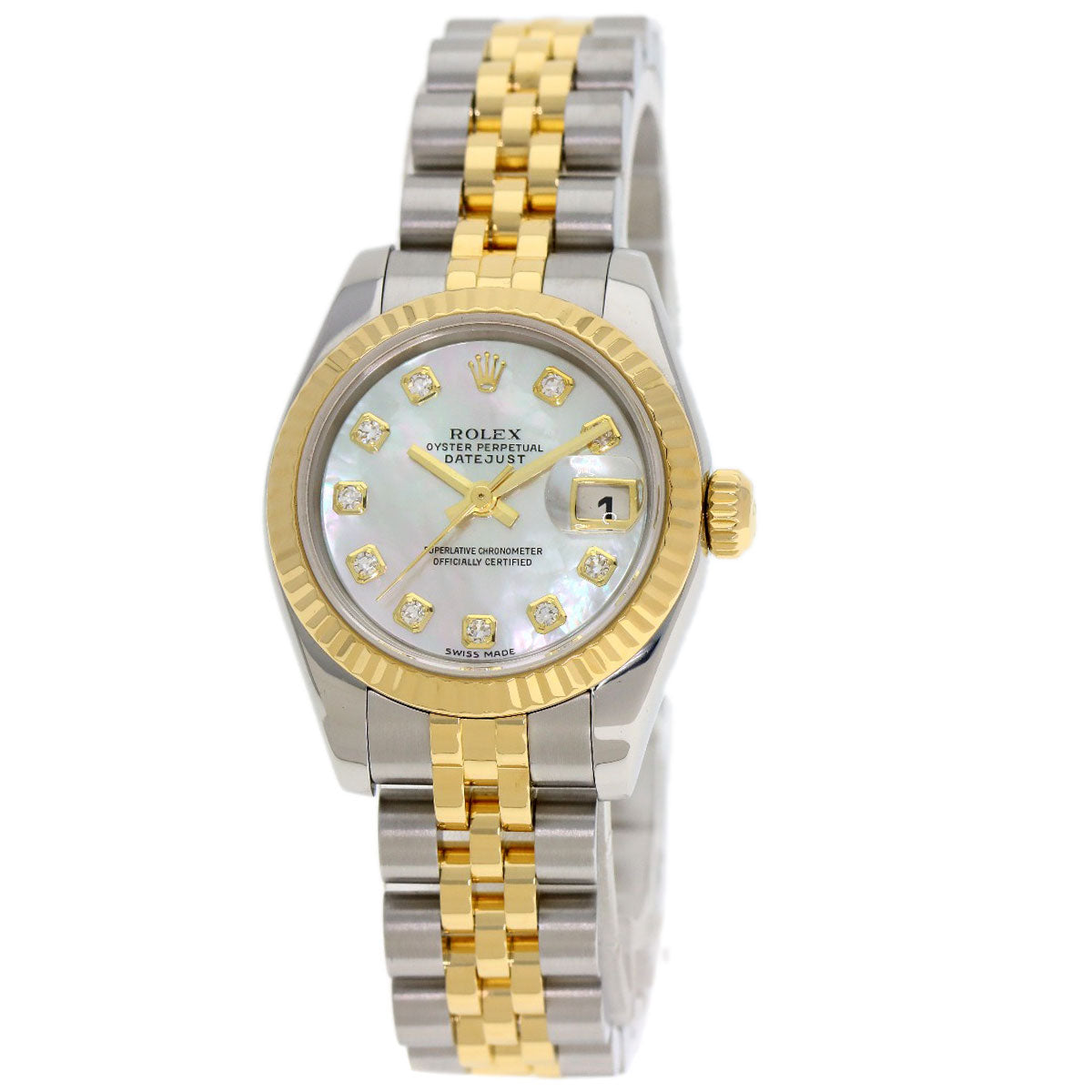 ロレックス 179173NG デイトジャスト 腕時計 ステンレススチール/SSxK18YG/K18YG レディース 【中古】【ROLEX】