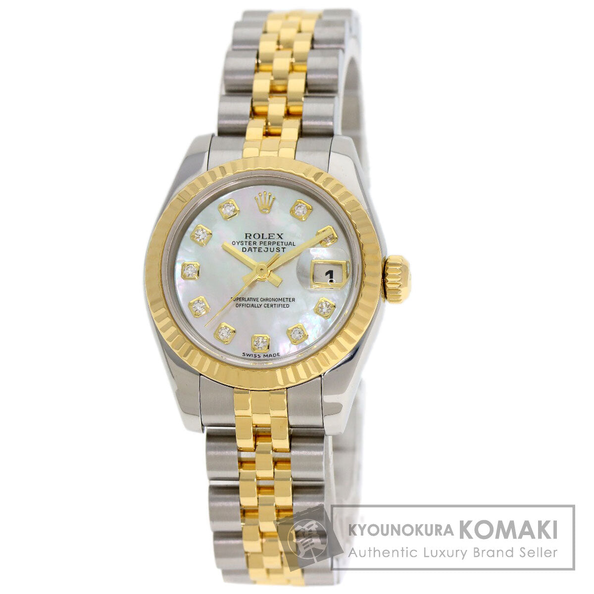 ロレックス 179173NG デイトジャスト 腕時計 ステンレススチール/SSxK18YG/K18YG レディース 【中古】【ROLEX】
