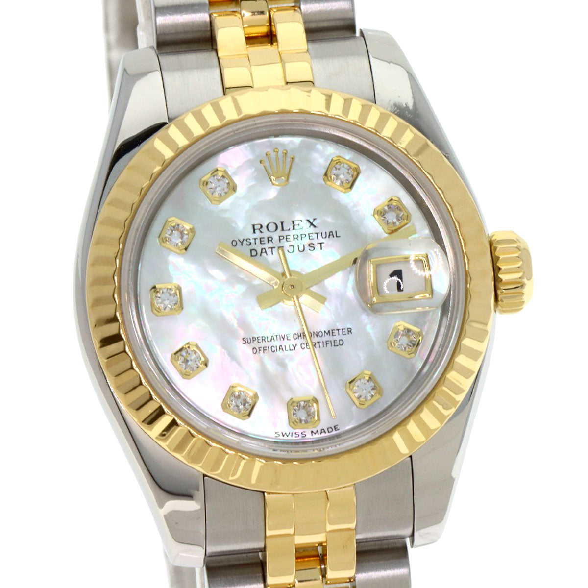ロレックス 179173NG デイトジャスト 腕時計 ステンレススチール/SSxK18YG/K18YG レディース 【中古】【ROLEX】