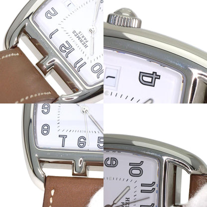 HERMES Cape Cod Double Tour Etoupe Watches CT1.710 Stainless Steel/Leather mens