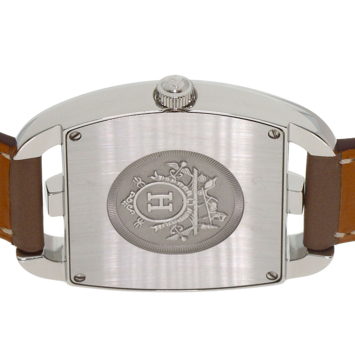 HERMES Cape Cod Double Tour Etoupe Watches CT1.710 Stainless Steel/Leather mens