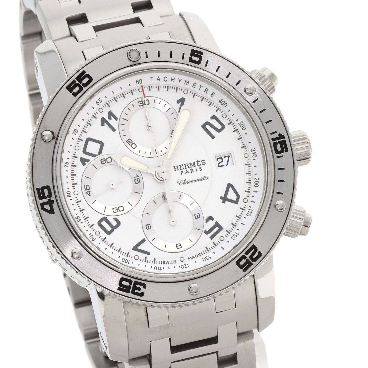 HERMES Clipper Diver Chronograph Watches CP2.910 Stainless Steel/Stainless Steel mens