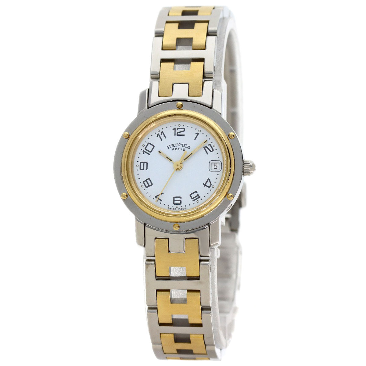 HERMES Clipper Watches CL4.220 Stainless Steel/SSxGP Ladies