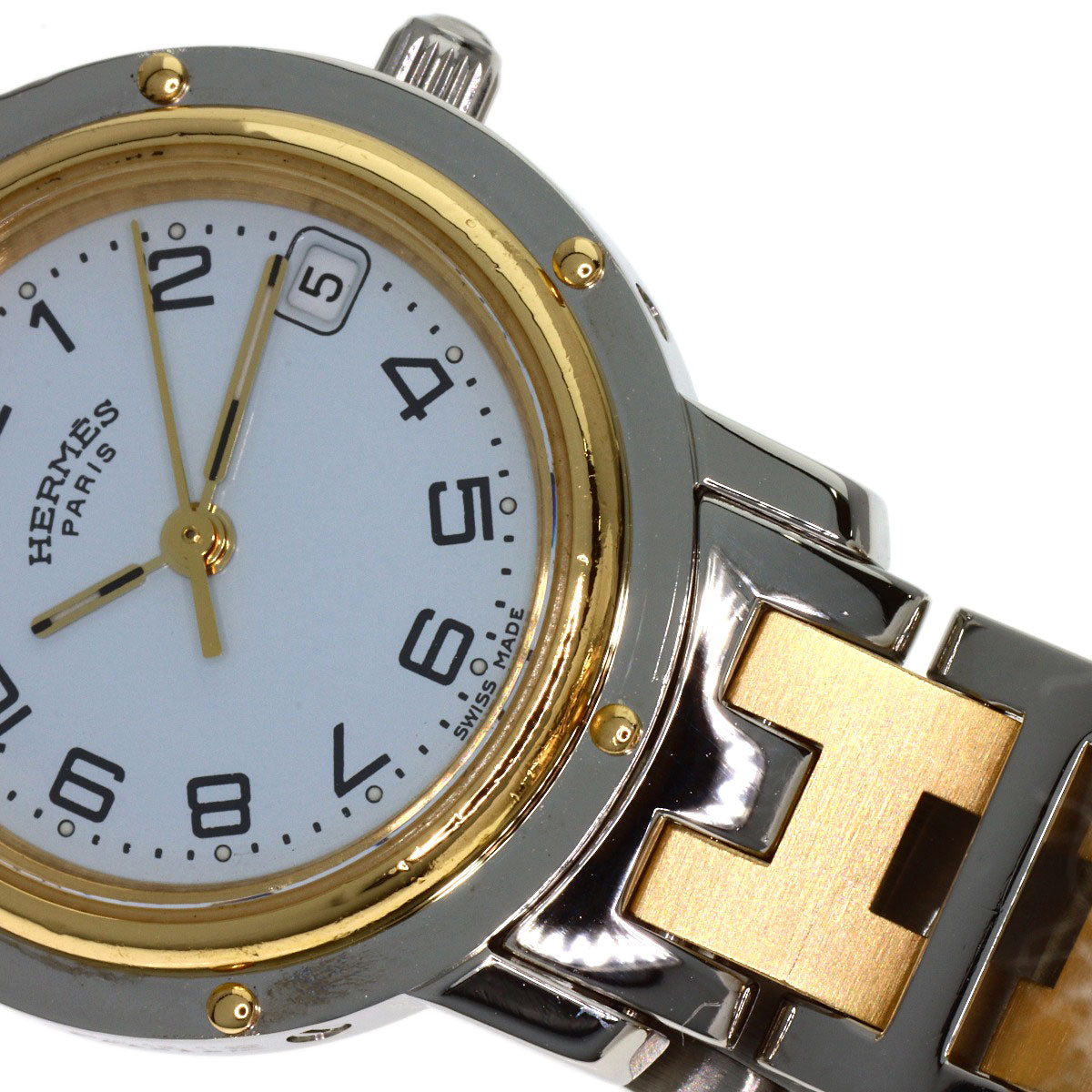 HERMES Clipper Watches CL4.220 Stainless Steel/SSxGP Ladies