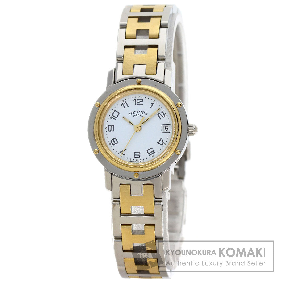 HERMES Clipper Watches CL4.220 Stainless Steel/SSxGP Ladies
