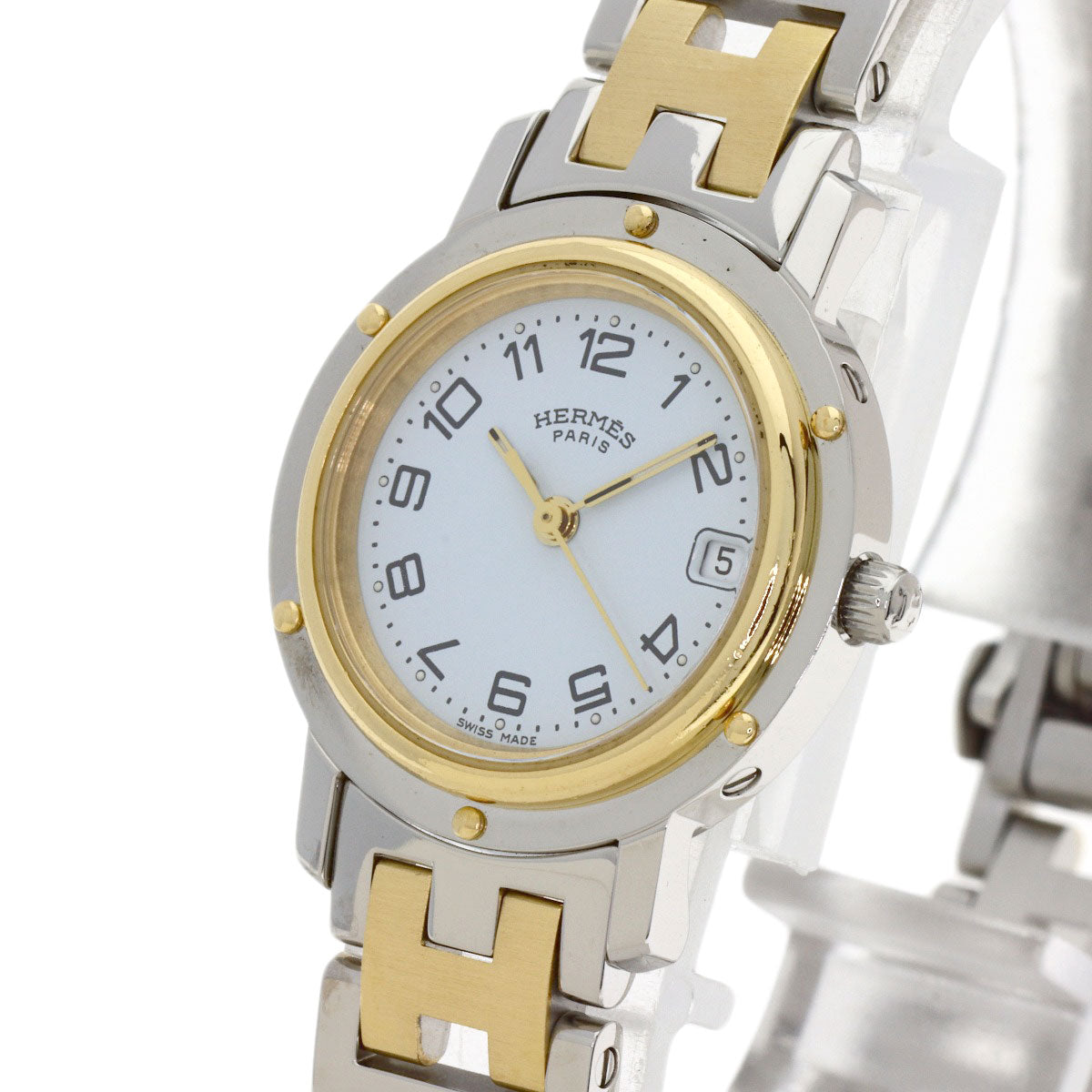 HERMES Clipper Watches CL4.220 Stainless Steel/SSxGP Ladies