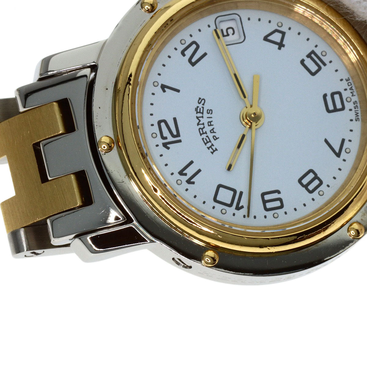 HERMES Clipper Watches CL4.220 Stainless Steel/SSxGP Ladies