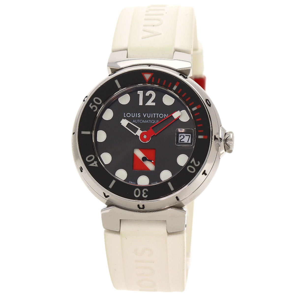 LOUIS VUITTON Tambour Diving Watches Q113A Stainless Steel/Rubber mens