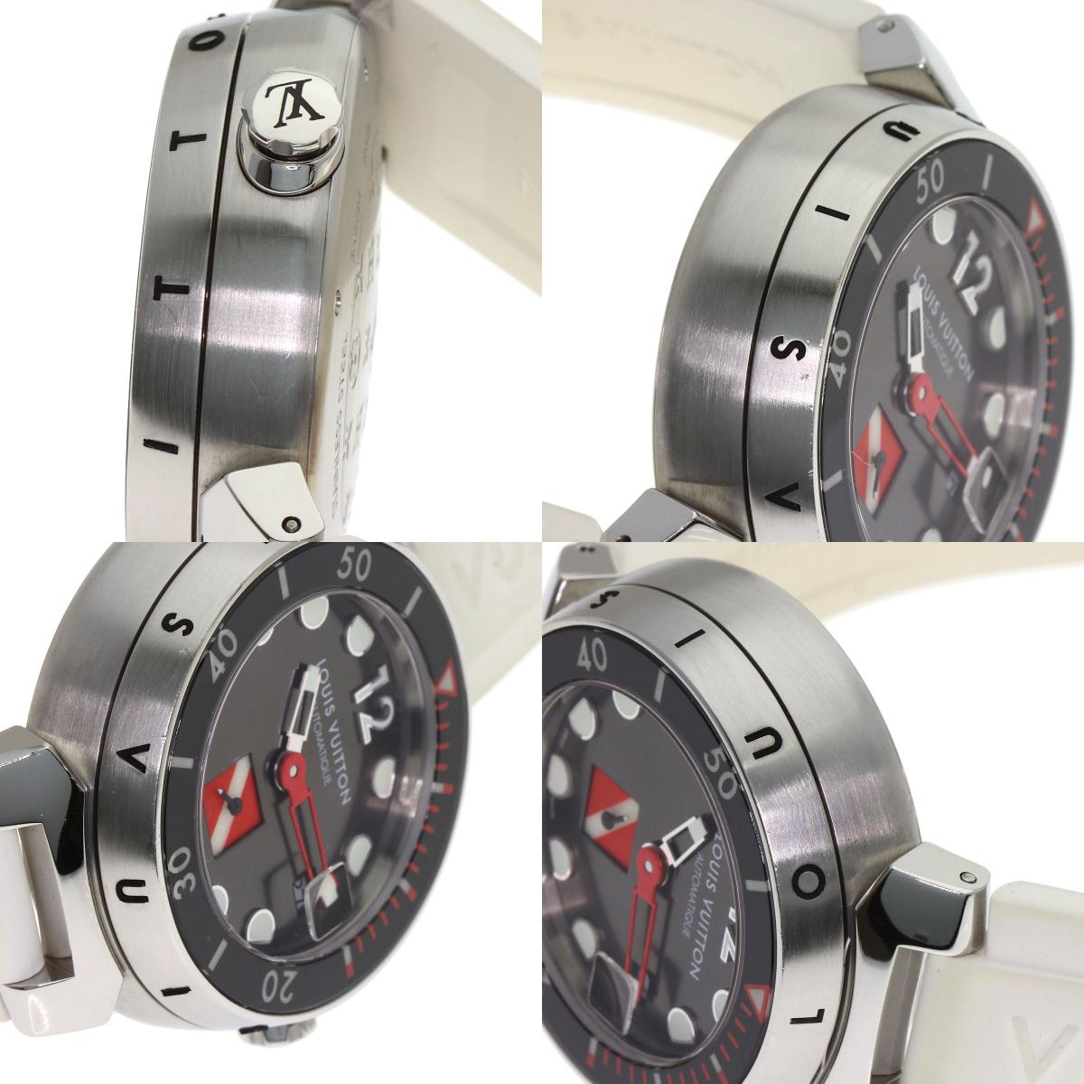 LOUIS VUITTON Tambour Diving Watches Q113A Stainless Steel/Rubber mens