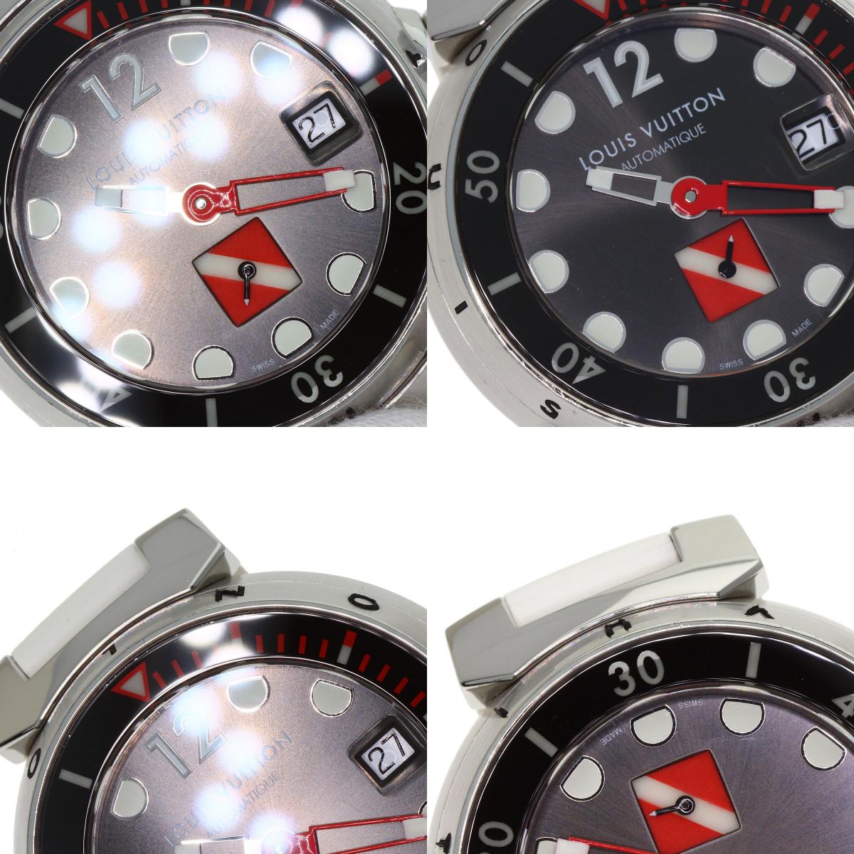 LOUIS VUITTON Tambour Diving Watches Q113A Stainless Steel/Rubber mens
