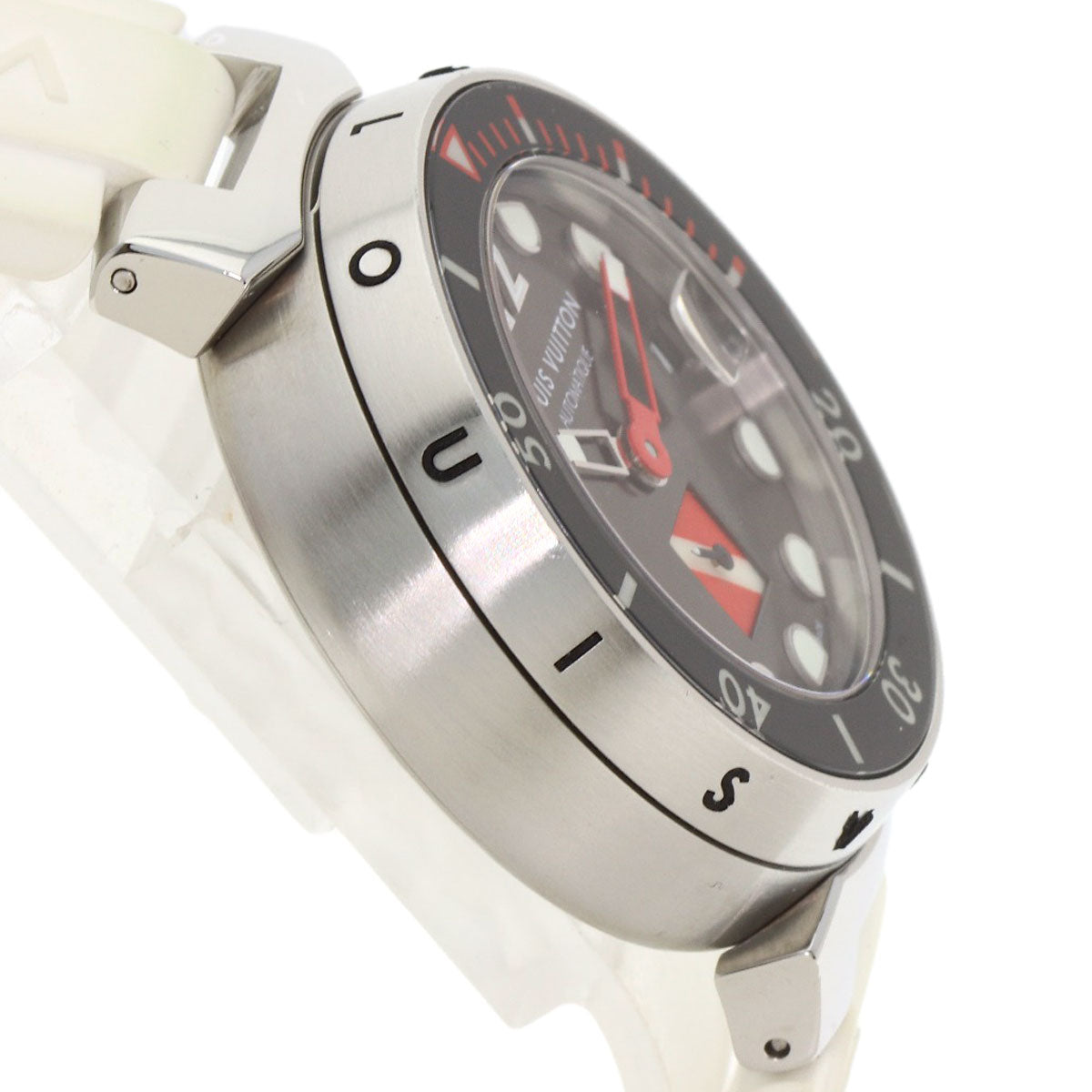 LOUIS VUITTON Tambour Diving Watches Q113A Stainless Steel/Rubber mens
