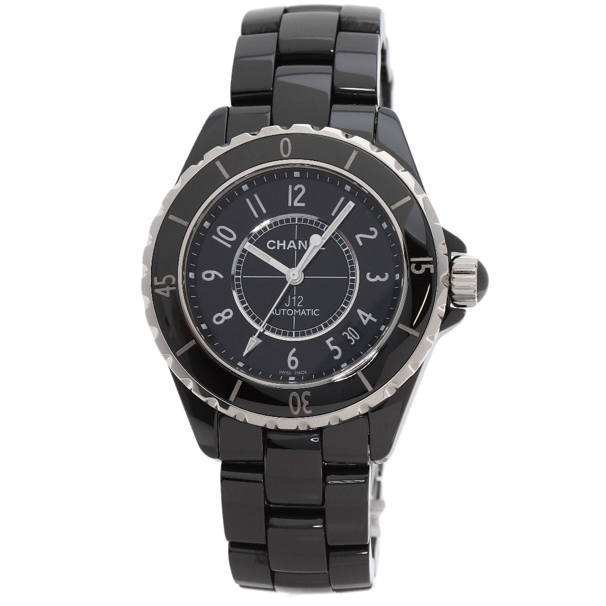 CHANEL J12 1.5" Black Ceramic Watches H0685 Ceramic/Ceramic mens