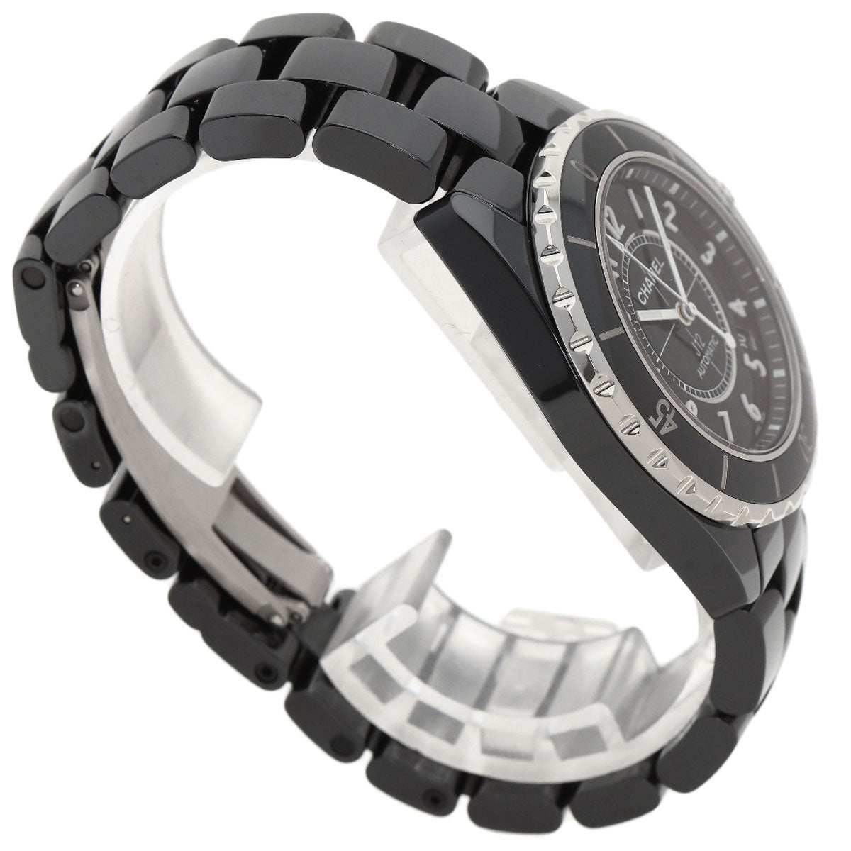 CHANEL J12 1.5" Black Ceramic Watches H0685 Ceramic/Ceramic mens