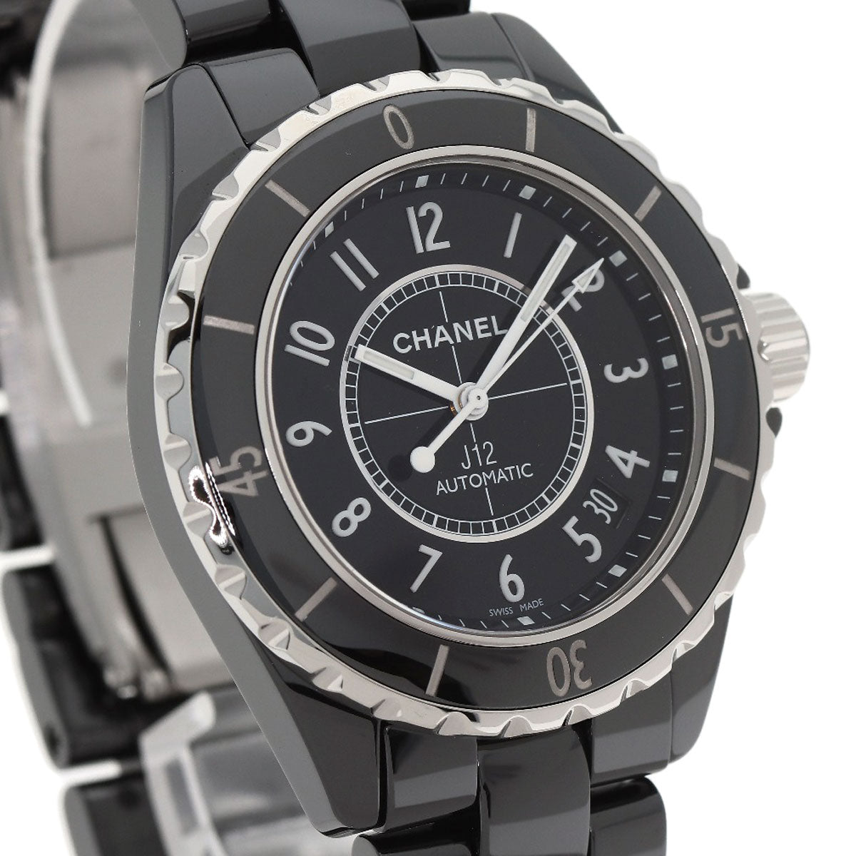 CHANEL J12 1.5" Black Ceramic Watches H0685 Ceramic/Ceramic mens
