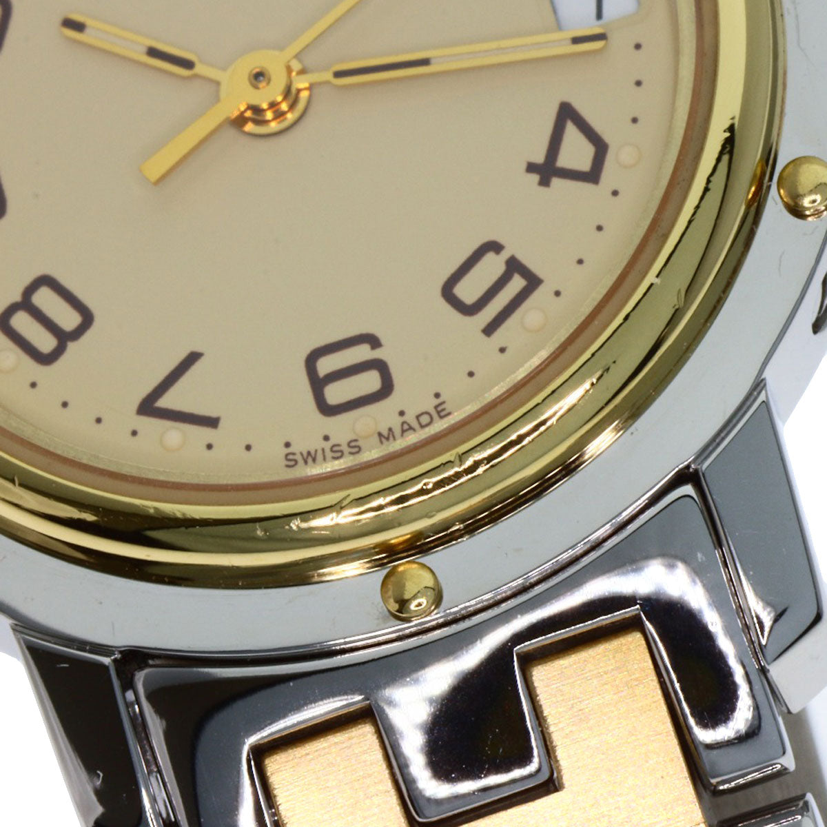 HERMES Clipper Watches CL4.220 Stainless Steel/SSxGP Ladies