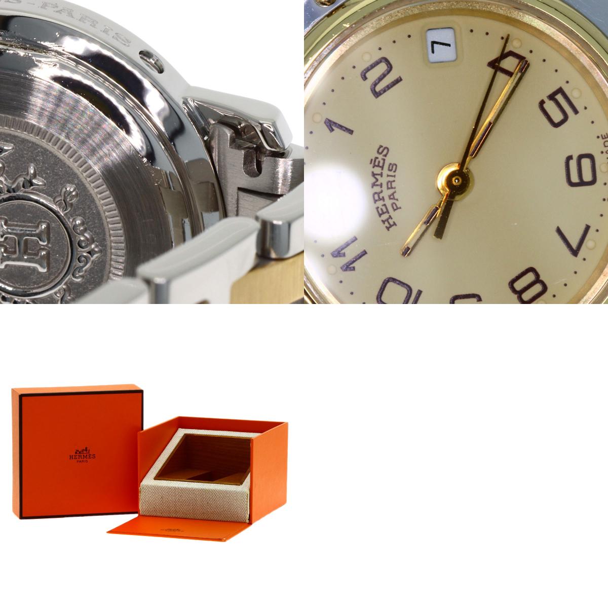 HERMES Clipper Watches CL4.220 Stainless Steel/SSxGP Ladies