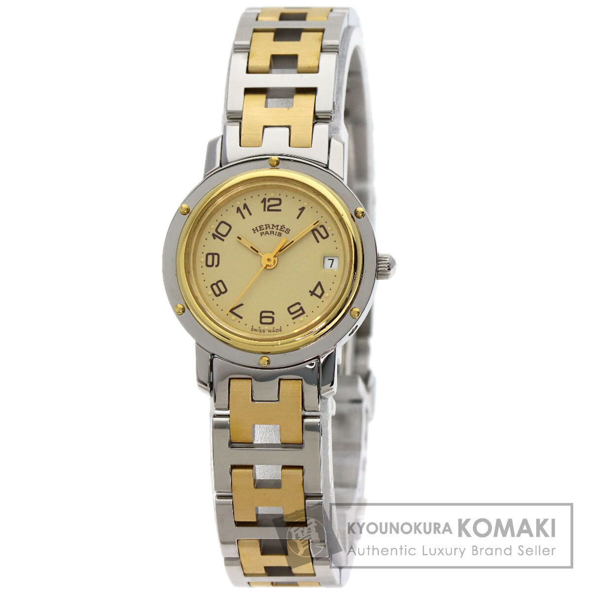 HERMES Clipper Watches CL4.220 Stainless Steel/SSxGP Ladies