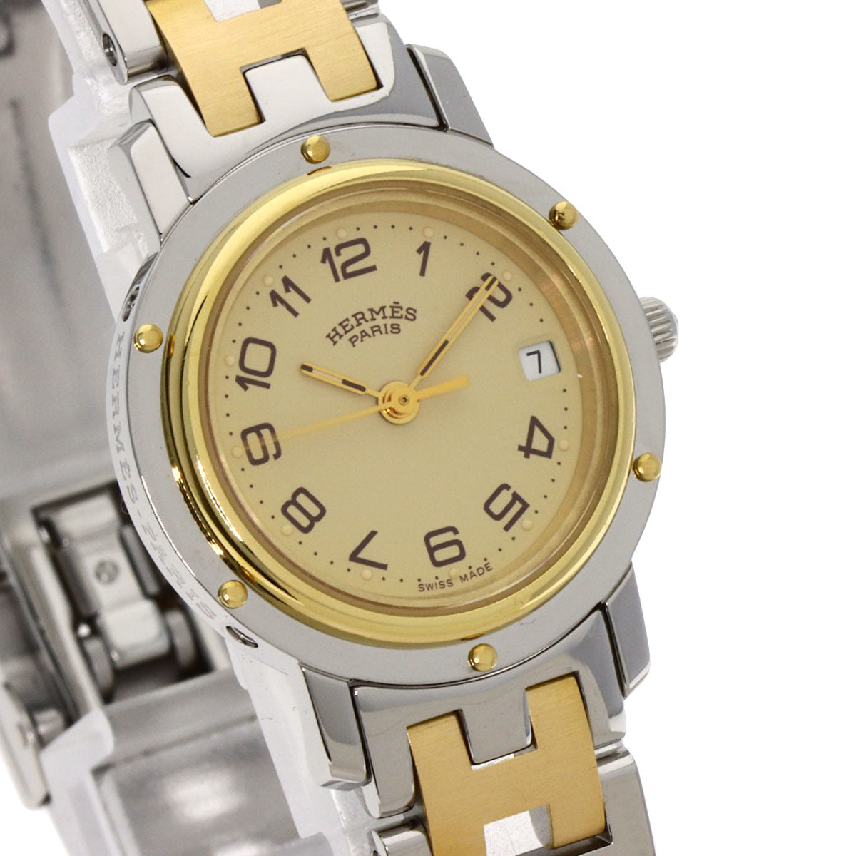 HERMES Clipper Watches CL4.220 Stainless Steel/SSxGP Ladies