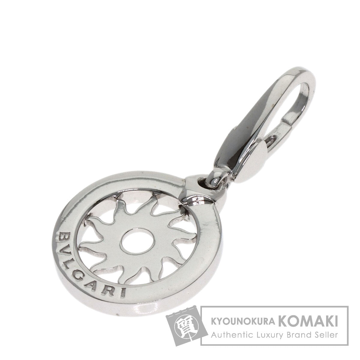 BVLGARI Tondo Charm Pendant top K18 White Gold Ladies [Used]