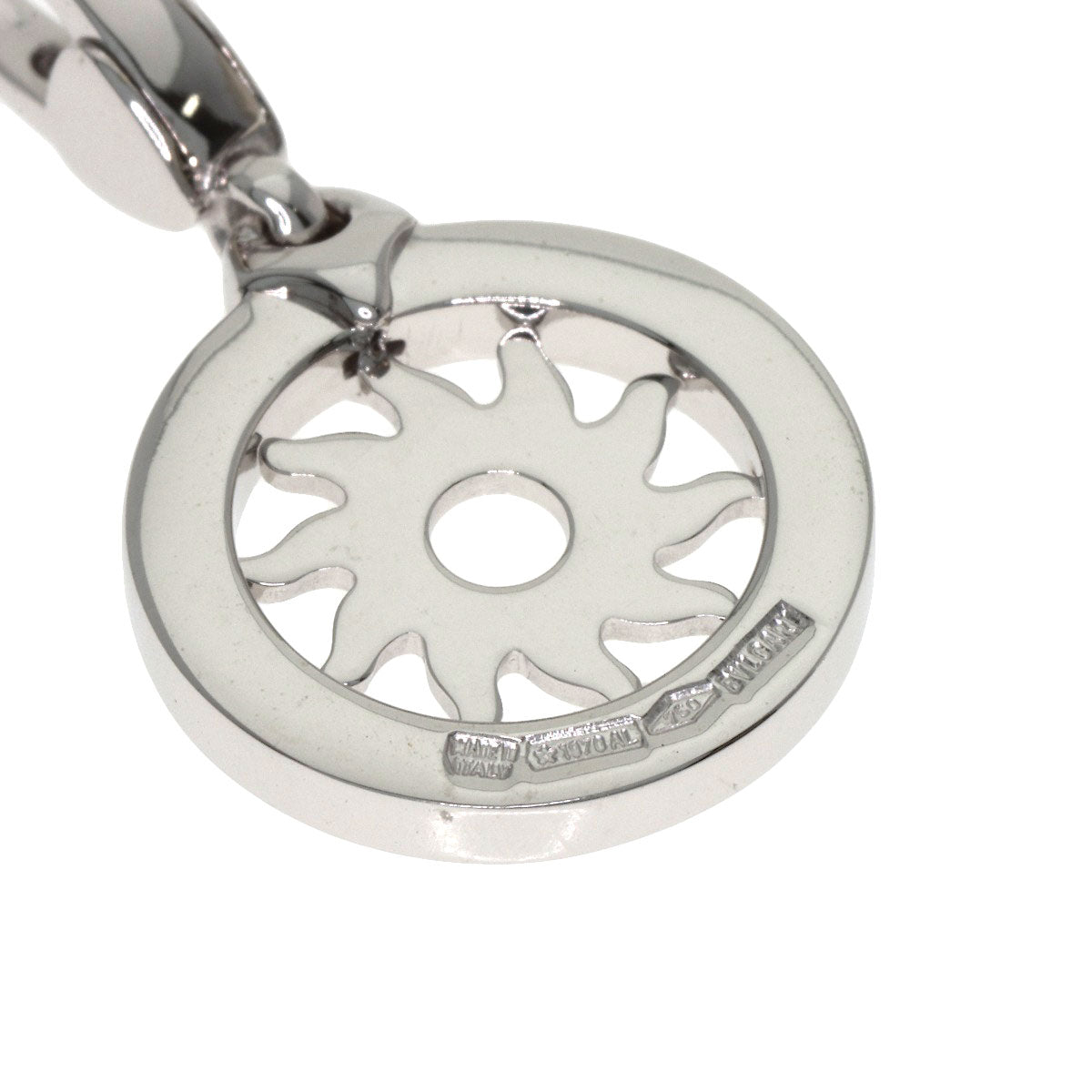BVLGARI Tondo Charm Pendant top K18 White Gold Ladies [Used]