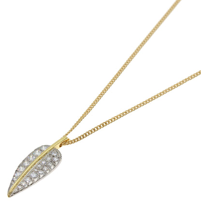 TIFFANY&Co. Leaf Diamond Necklace K18 Yellow Gold PTLadies [Used]