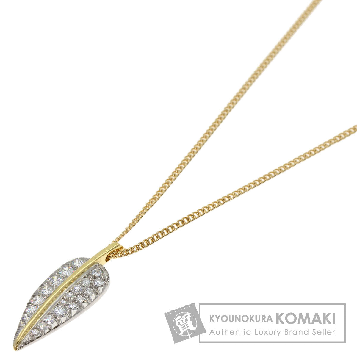 TIFFANY&Co. Leaf Diamond Necklace K18 Yellow Gold PTLadies [Used]