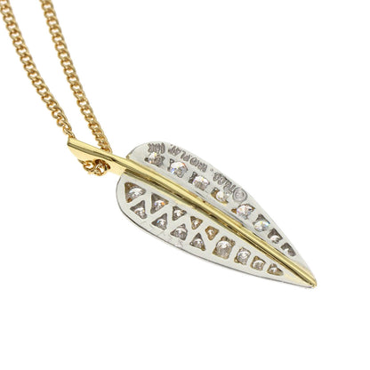 TIFFANY&Co. Leaf Diamond Necklace K18 Yellow Gold PTLadies [Used]