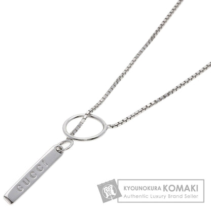 GUCCI lariat Necklace K18 White Gold Ladies [Used]