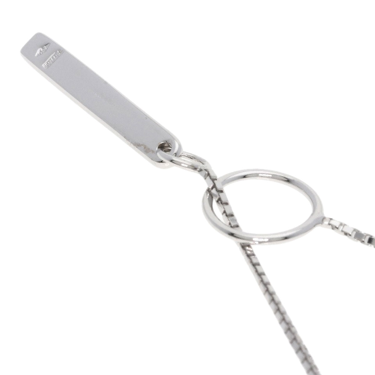 GUCCI lariat Necklace K18 White Gold Ladies [Used]
