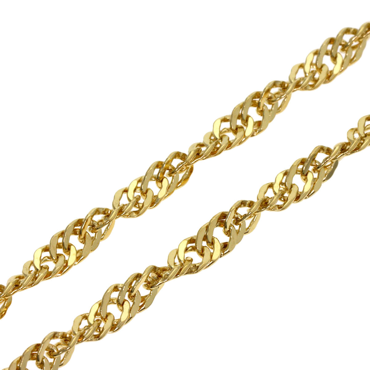 スクリュー チェーン 44cm ネックレス K18イエローゴールド 13.2g レディース 【中古】