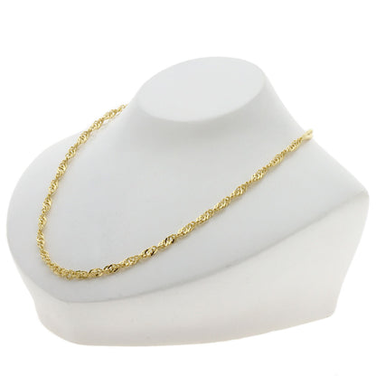 スクリュー チェーン 44cm ネックレス K18イエローゴールド 13.2g レディース 【中古】